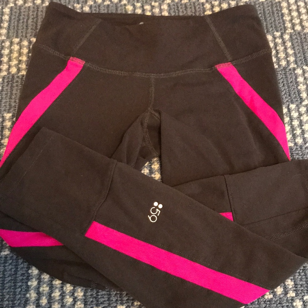 Splits59 Brown/Grey Yoga Pant with Hot Pink Detail